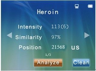 La pantalla colorida del LCD droga el detector para la heroína, cocaína, detección de la morfina