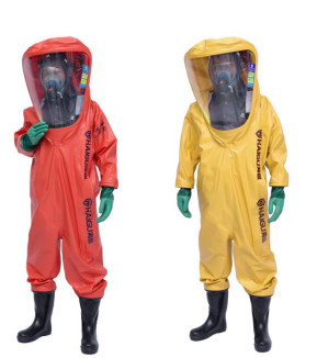 Protección química pesada de la clase 3 completamente incluidos del traje del Ppe Hazmat