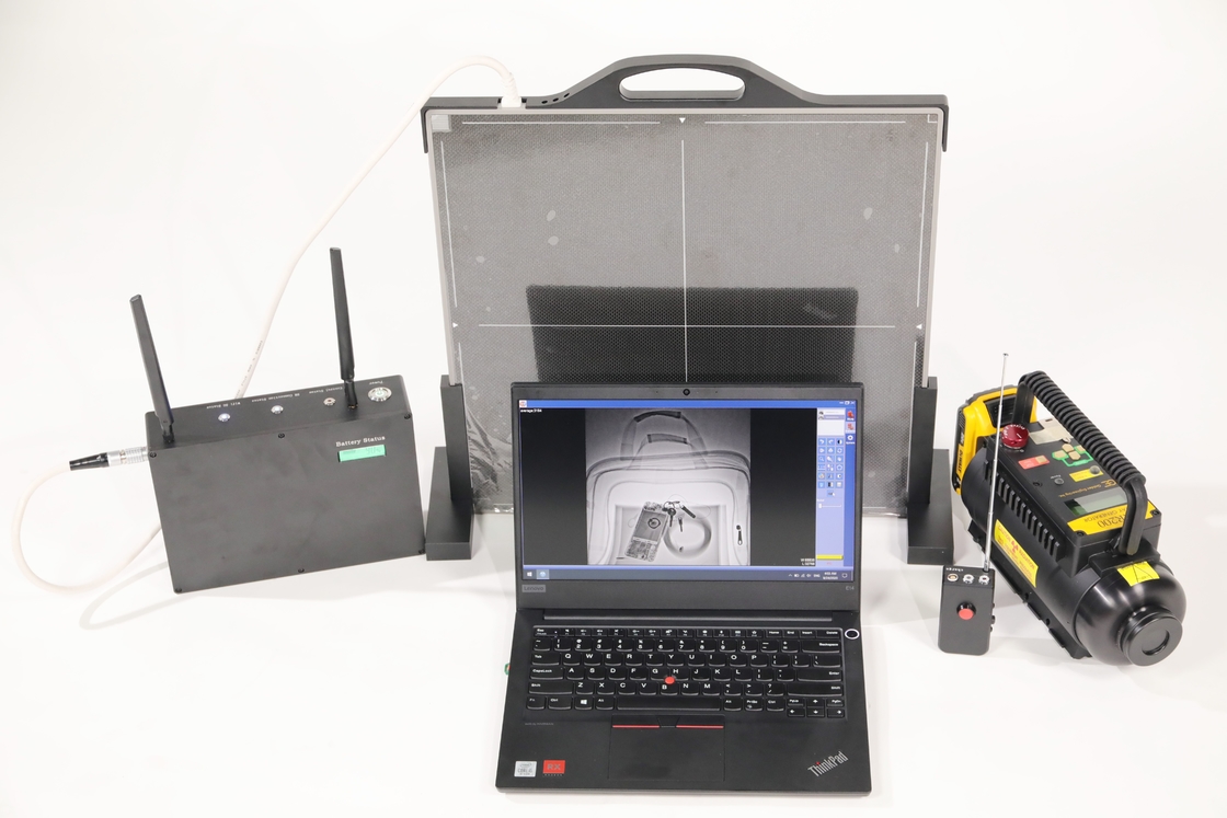 sistema de inspección portátil de la radiografía del equipaje de acero de 150kv 22m m para el punto de control, vehículo