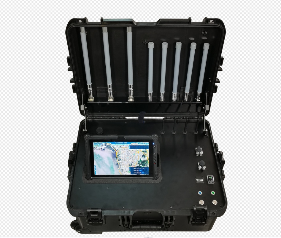 Detección y control de UAV portátil caja integrada de alcance completo portable jammer de drones y estación de detección